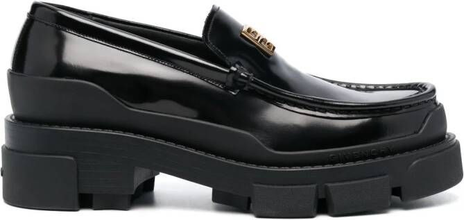 Givenchy Loafers met logoplakkaat Zwart