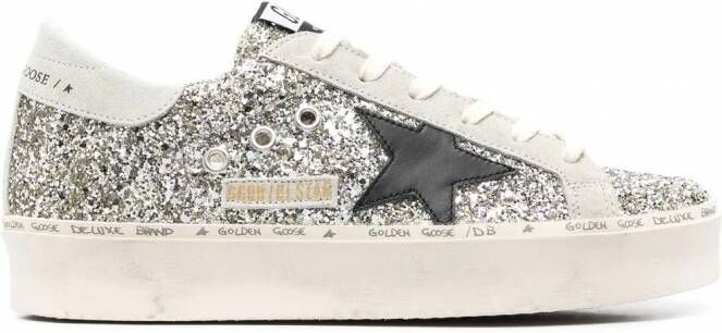 Golden Goose Hi Star sneakers met glitters Grijs