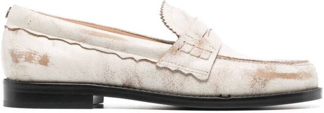 Golden Goose Jerry gerafelde loafers Wit