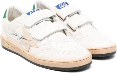 Golden Goose Kids Ball Star gerafelde sneakers Beige