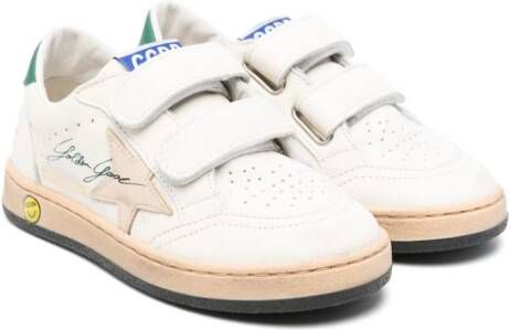 Golden Goose Kids Ball Star gerafelde sneakers Beige