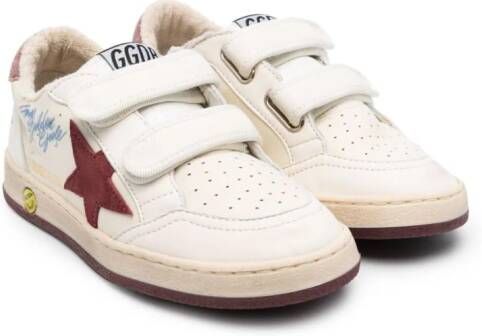 Golden Goose Kids Ball Star leren sneakers Beige