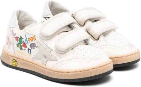 Golden Goose Kids Ball Star leren sneakers Beige