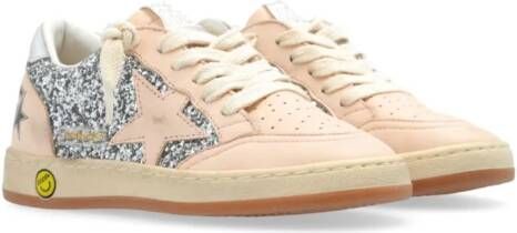 Golden Goose Kids Ball Star leren sneakers Zilver