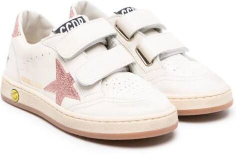 Golden Goose Kids Ball Star leren sneakers Wit