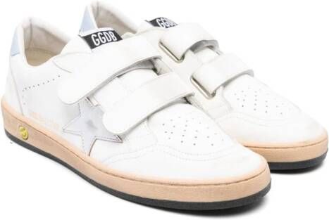 Golden Goose Kids Ball Star leren sneakers Wit