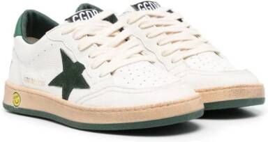 Golden Goose Kids Ball Star leren sneakers Wit