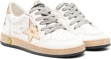 Golden Goose Kids Ball Star low-top sneakers Wit