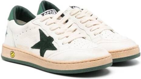 Golden Goose Kids Ball Star low-top sneakers Wit