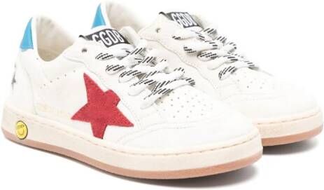 Golden Goose Kids Ball Star New leren sneakers Beige