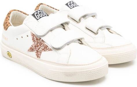 Golden Goose Kids May School sneakers met klittenband Wit