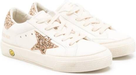 Golden Goose Kids May sneakers met glitters Wit