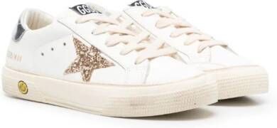 Golden Goose Kids Old School sneakers met glitters Wit