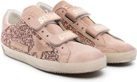 Golden Goose Kids Old School sneakers met glitter Roze