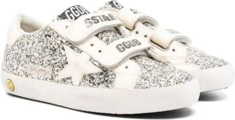 Golden Goose Kids Old School sneakers met glitter Zilver