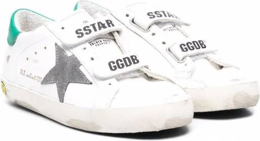 Golden Goose Kids Old School sneakers met klittenband Wit