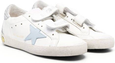 Golden Goose Kids Old School sneakers met klittenband Wit