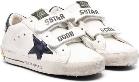 Golden Goose Kids Old School sneakers met klittenband Beige