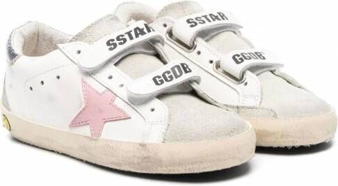 Golden Goose Kids Old School sneakers met klittenband Wit