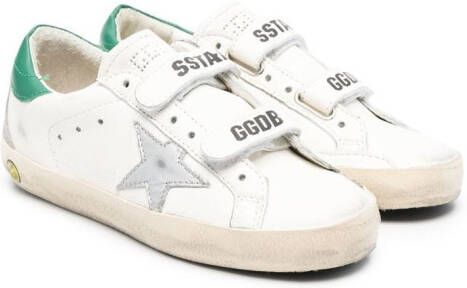 Golden Goose Kids Old School sneakers met klittenband Wit