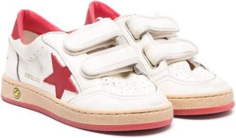 Golden Goose Kids Old School sneakers met klittenband Wit