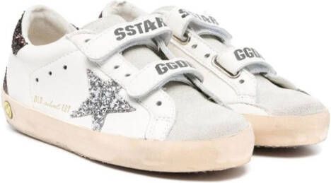 Golden Goose Kids Old School sneakers met klittenband Wit