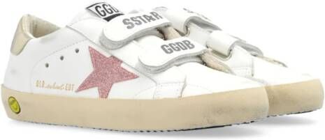 Golden Goose Kids Old School sneakers met klittenband Wit