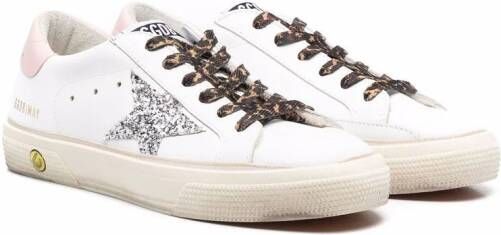 Golden Goose Kids Sneakers met glitter Wit