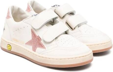 Golden Goose Kids Sneakers met klittenband Beige