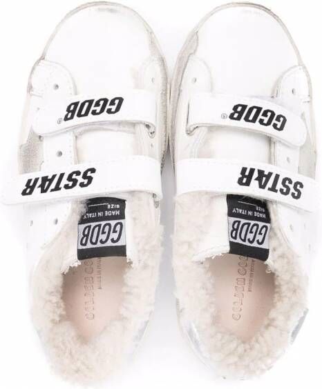 Golden Goose Kids Sneakers met klittenband Wit