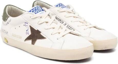 Golden Goose Kids Super-Star leren sneakers Wit