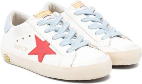 Golden Goose Kids Super-Star leren sneakers Wit