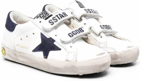 Golden Goose Kids Super-star sneakers met klittenband Wit