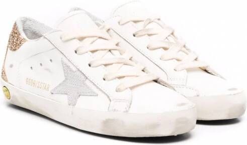 Golden Goose Kids Superstar leren sneakers Wit