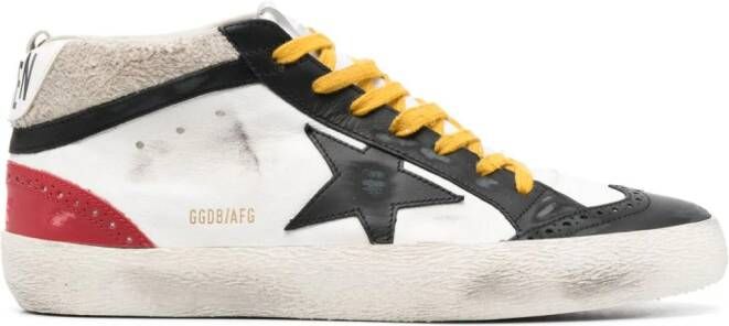 Golden Goose Mid-Star leren sneakers Wit