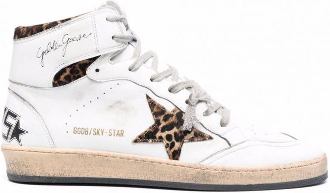 Golden Goose Sneakers met logoprint Wit