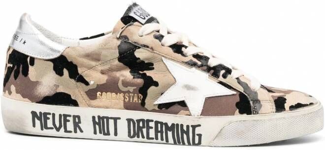 Golden Goose Superstar sneakers met camouflageprint Groen