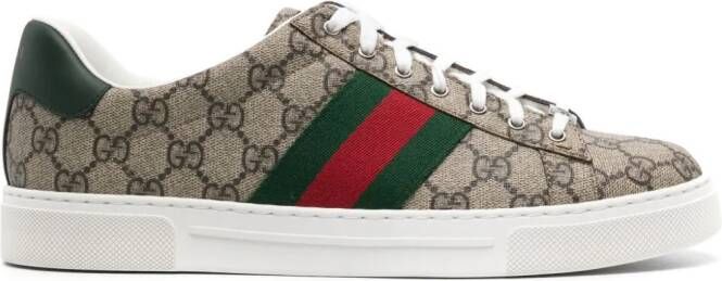 Gucci Ace GG Supreme canvas sneakers Beige