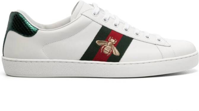 Gucci Ace sneakers met webstreep Wit