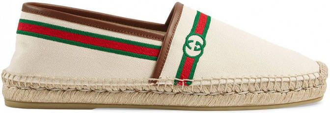 Gucci Espadrilles met Web-detail Beige