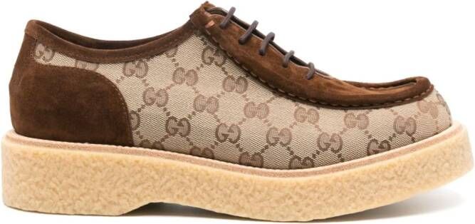 Gucci GG-canvas veterschoenen Bruin