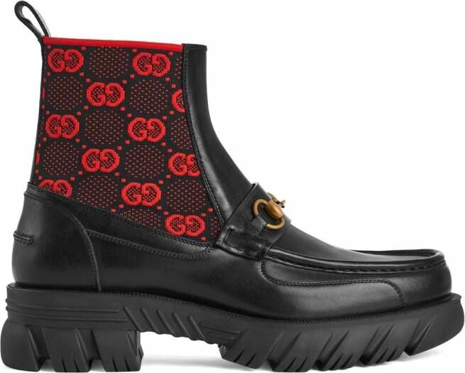 Gucci Horsebit enkellaarzen Zwart