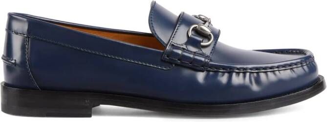 Gucci Horsebit leren loafers Blauw