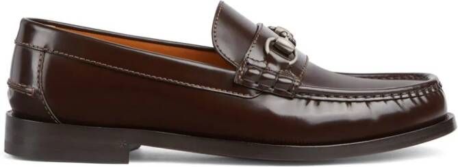 Gucci Horsebit leren loafers Bruin