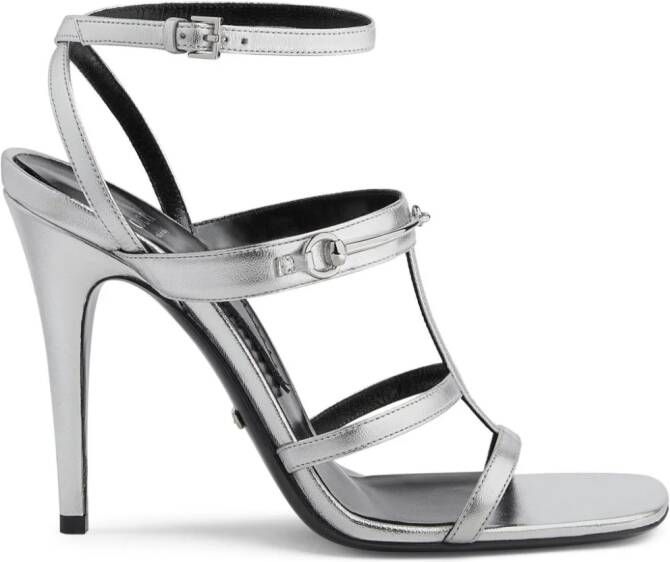 Gucci Horsebit sandalen Zilver