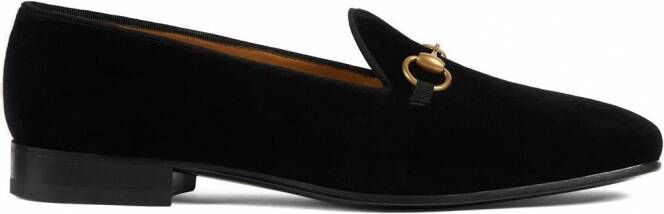 Gucci Horsebit suède loafers Zwart