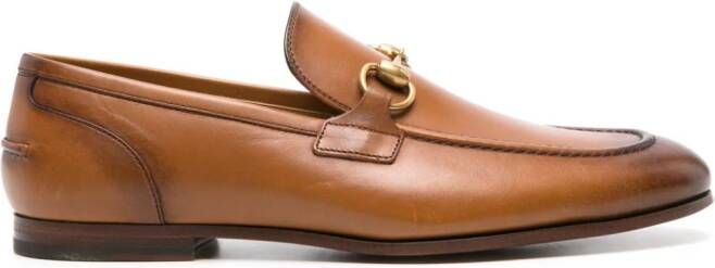 Gucci Jordaan leren loafers Bruin