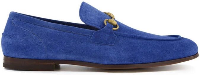 Gucci Jordaan suède loafers Blauw