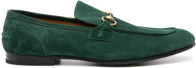 Gucci Jordaan loafers met horsebit detail Groen