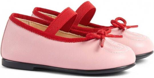 Gucci Kids Ballerina's met GG reliëf Roze